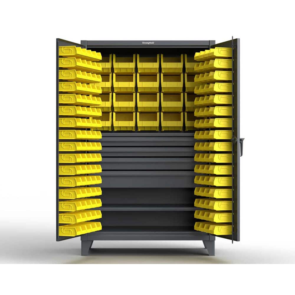 Storage Cabinets, Cabinet Type: Storage Cabinet, Cabinet Material: Steel, Width (Inch): 48, Depth (Inch): 24, Cabinet Door Style: Tilt Bins, Height (Inch): 78 MPN:46-BBS-241-4DB
