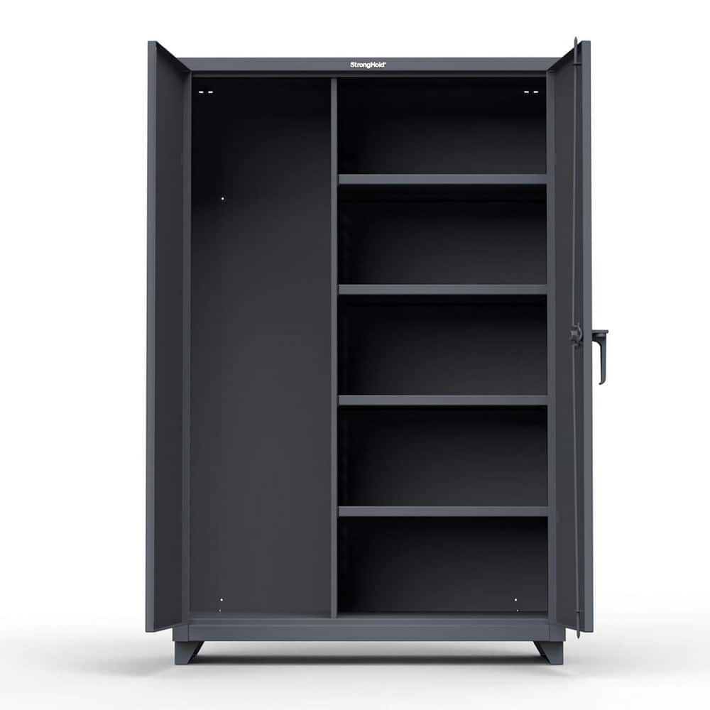 Storage Cabinets, Cabinet Type: Heavy-Duty Janitorial , Cabinet Material: Steel , Width (Inch): 48in , Depth (Inch): 24in , Cabinet Door Style: Solid  MPN:46-BC-244-L