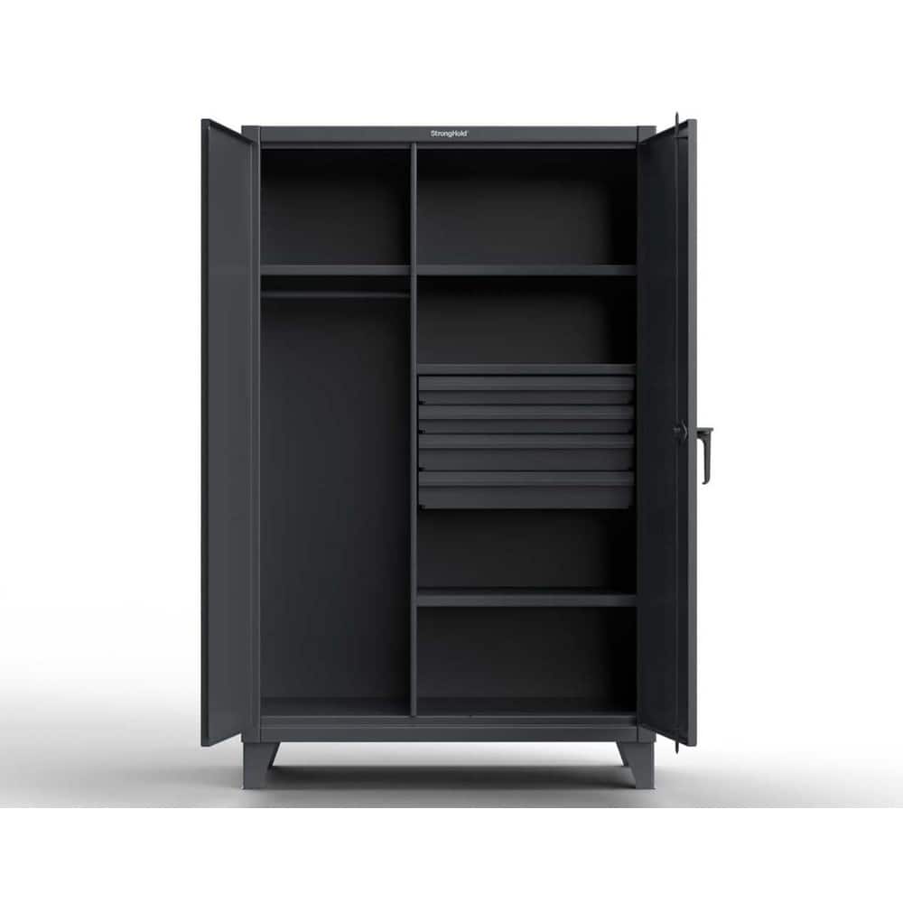 Storage Cabinets, Cabinet Type: Wardrobe , Cabinet Material: Steel , Width (Inch): 48in , Depth (Inch): 24in , Cabinet Door Style: Solid  MPN:46-W-244-4DB