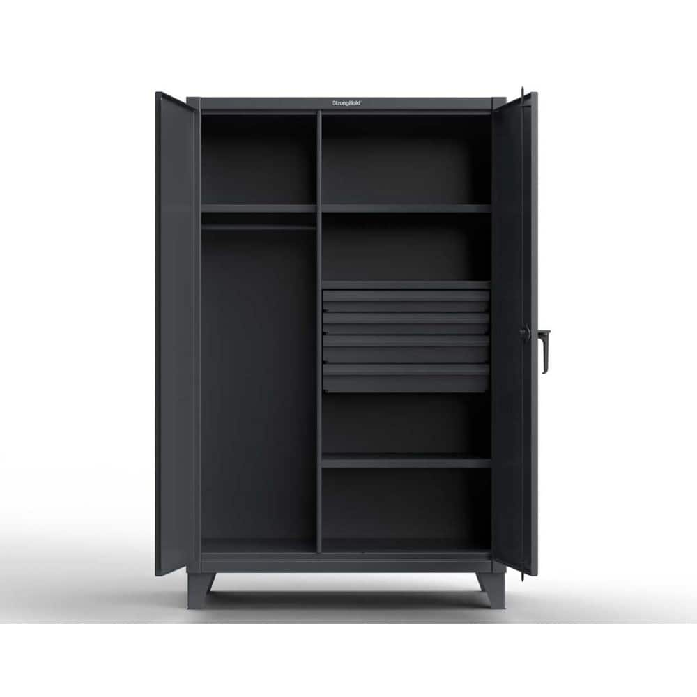 Storage Cabinets, Cabinet Type: Wardrobe , Cabinet Material: Steel , Width (Inch): 60in , Depth (Inch): 24in , Cabinet Door Style: Solid  MPN:56-W-244-4DB