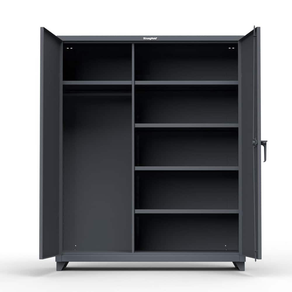 Storage Cabinets, Cabinet Type: Wardrobe , Cabinet Material: Steel , Width (Inch): 60in , Depth (Inch): 24in , Cabinet Door Style: Solid  MPN:56-W-245-L