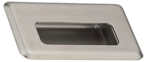 94mm Overall Width x 60mm Overall Height, 12mm Recess Depth, Satin Sheet Metal Recessed Pull with M4 Stud MPN:HH-FB-3/S