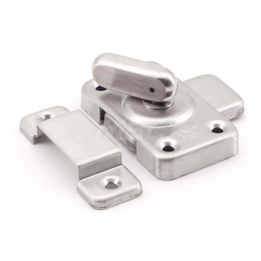 Lever Bolt Door Latch: 24.7 mm OAW, 60 mm OAH, 304 Stainless Steel, Satin Finish MPN:HR-35