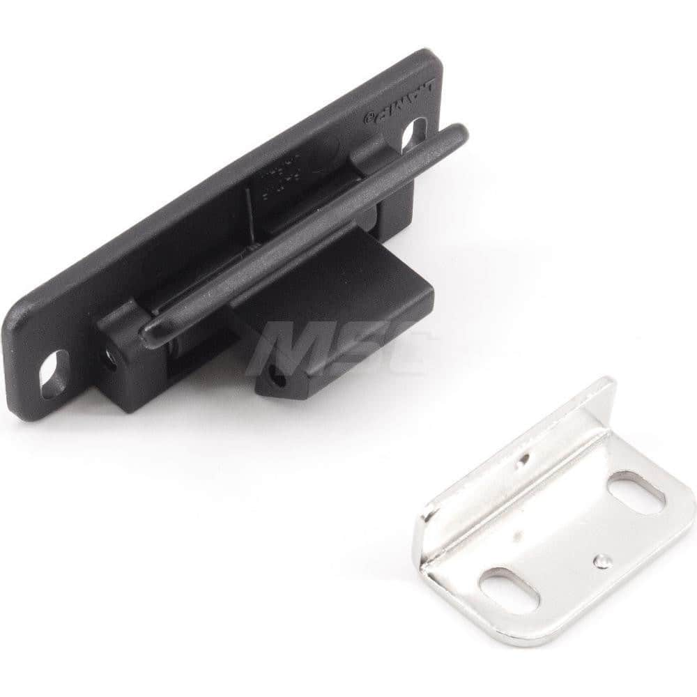 Lever Door Latch: 22 mm OAW, 24.5 mm OAH, Polyamide MPN:LL-66/BLK-P