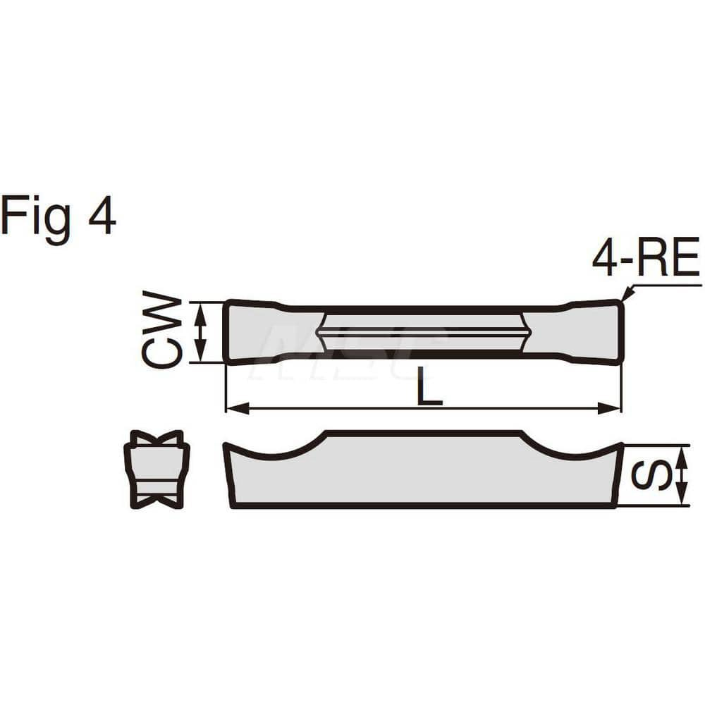 Grooving Insert: GCM4004GA H10, Solid Carbide MPN:18R7ANS