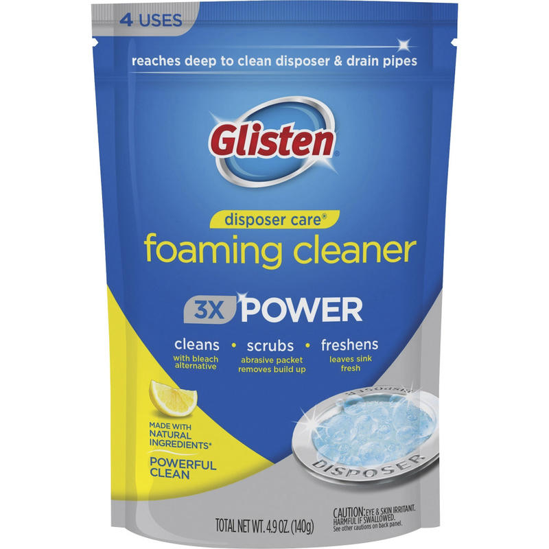 Glisten Disposer Care Foaming Cleaner - 4.9 fl oz (0.2 quart) - 4 / Pack - White, Blue (Min Order Qty 6) MPN:DP06NPB