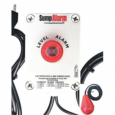 High Water Alarm LED 90dB Horn 100 ft. MPN:SA-120V-1L-100SB