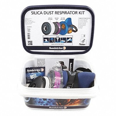 Half Mask Respirator Kit M/L Blue MPN:H10-0014