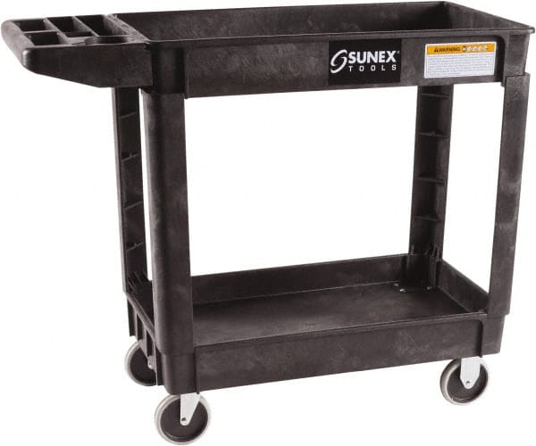 Standard Utility Cart: Plastic, Black MPN:8034