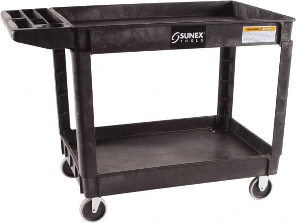 Standard Utility Cart: Plastic, Black MPN:8036