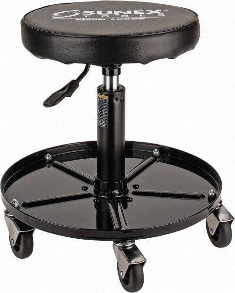 Adjustable Height Stool: Vinyl, Black MPN:8509