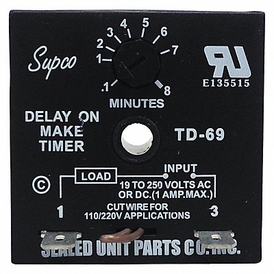 Encapsulated Timing Relay 19-250VAC/DC MPN:TD69