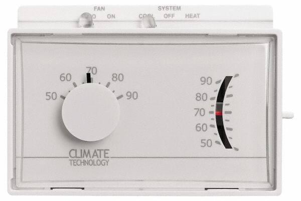 Thermostats, Thermostat Type: Horizontal Mechanical Thermostat , Maximum Temperature: 90.0 , Minimum Temperature: 50.0 , Maximum Voltage: 30 V  MPN:43004