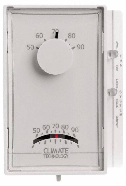 Thermostats, Thermostat Type: Vertical Mechanical Thermostat , Maximum Temperature: 90.0 , Minimum Temperature: 50.0 , Maximum Voltage: 30 V  MPN:43005