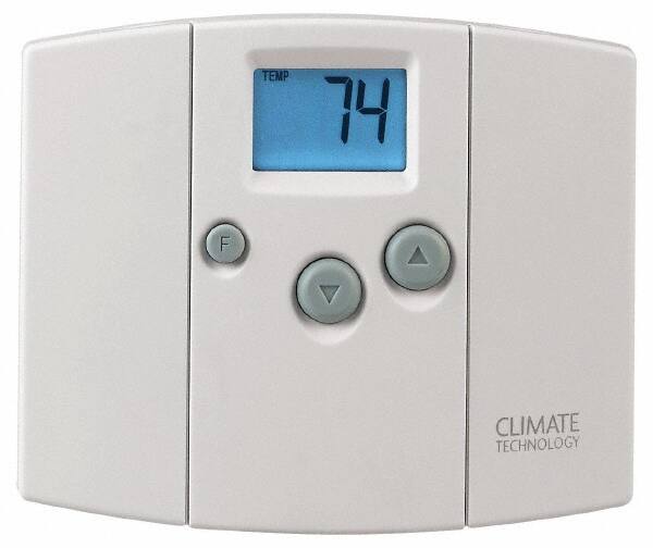 Thermostats, Thermostat Type: Digital Nonprogrammable Thermostat , Maximum Temperature: 95.0 , Minimum Temperature: 45.0 , Maximum Voltage: 30 V  MPN:43054