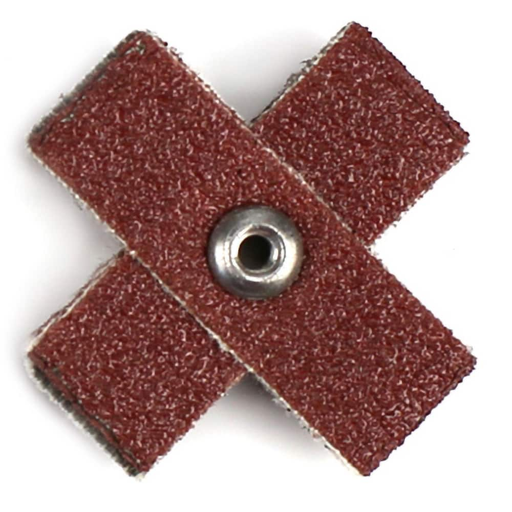 Cross & Square Pads, Pad Type: Cross, Abrasive Material: Aluminum Oxide, Pad Width (Inch): 3/8, Pad Length (Inch): 1, Grit: 80, Grade: General Purpose MPN:A007613