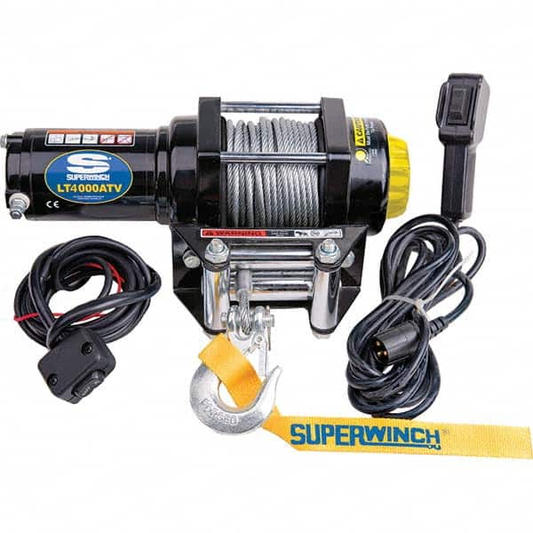 Automotive Winches, Winch Type: Wire Rope , Winch Gear Type: Planetary , Winch Gear Ratio: 166:01:00 , Pull Capacity: 4000lb , Cable Length: 50ft  MPN:1140220