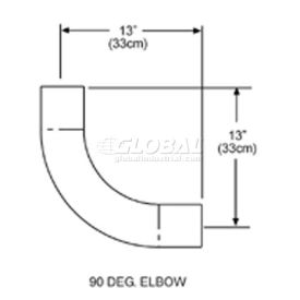 SunStar 90° Elbow For Straight Infrared Tube Heaters 43208010