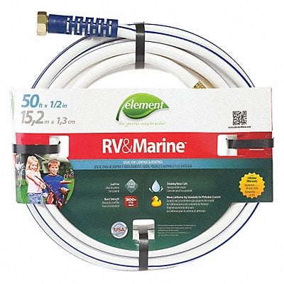 Water Hose PVC 1/2 ID 50 ft L MPN:ELMRV12050