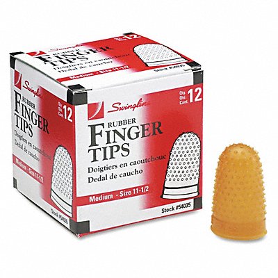 Rubber Fingertip 11.5 M Amber PK12 MPN:S7054035C