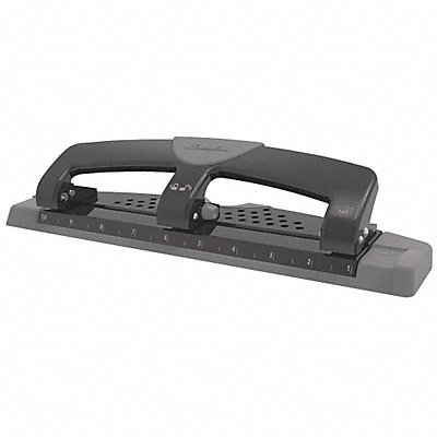 Three-Hole Paper Punch 12 Sheets Blk/Gry MPN:A7074134