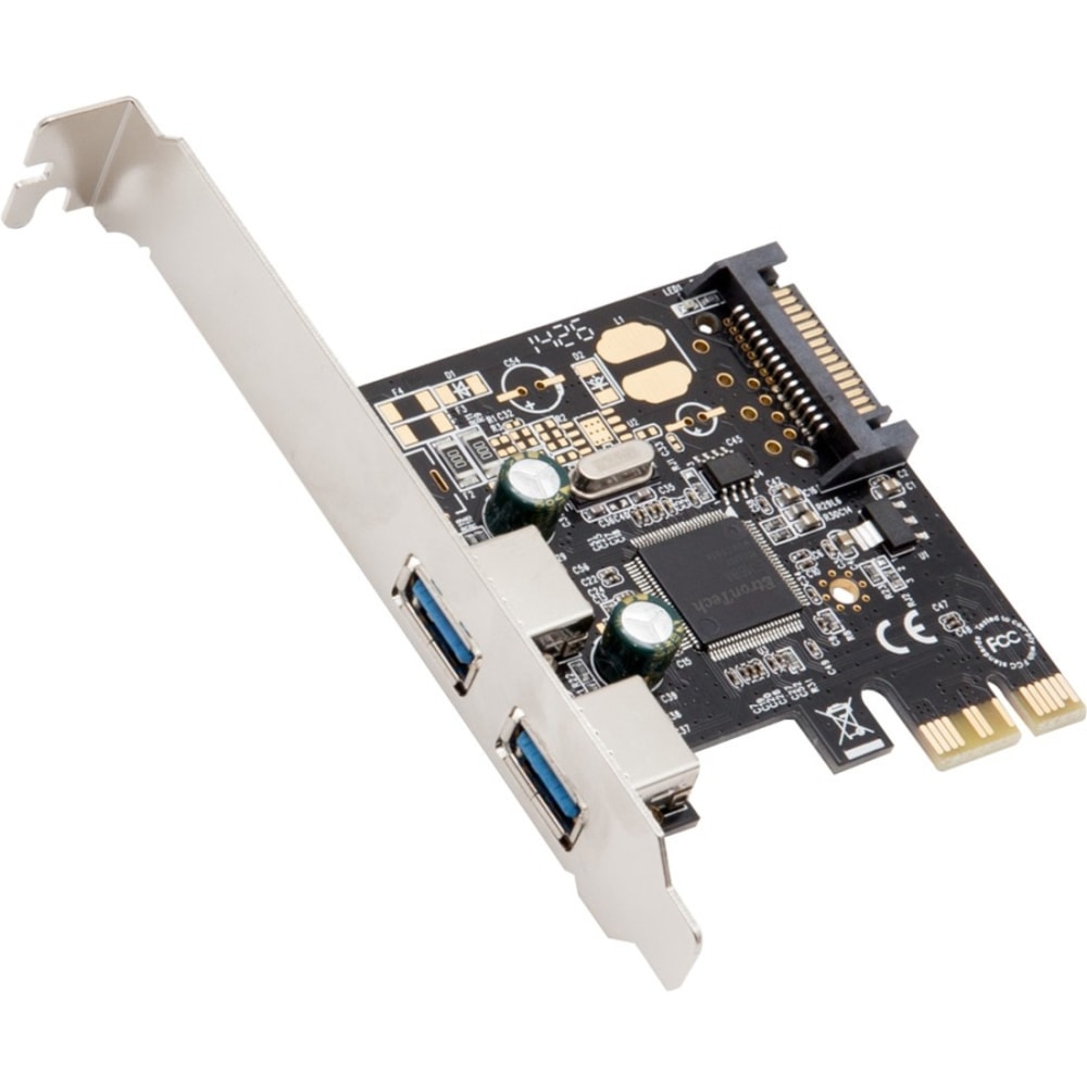 SYBA Multimedia USB3.0 PCIe Host Controller Card - PCI Express 2.0 x1 - Plug-in Card - 2 USB Port(s) - 2 USB 3.0 Port(s) (Min Order Qty 4) MPN:SD-PEX20158