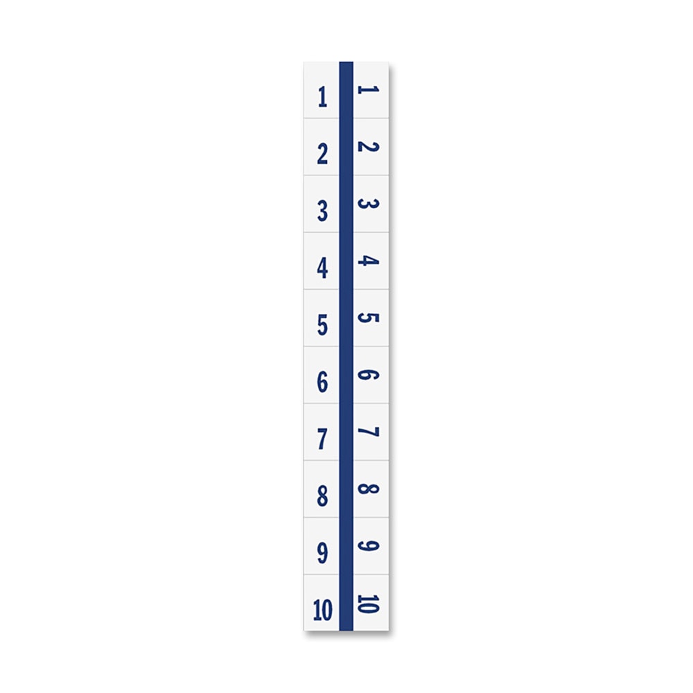 Tabbies Legal Index Divider Tabs, 1-10, Blue Edge, 10 Dividers Per Set, Pack Of 100 (Min Order Qty 11) MPN:58000