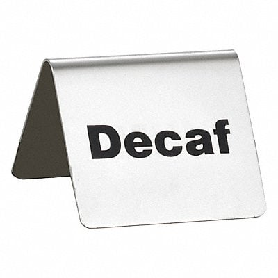 Decaf Buffet Sign SS Silver MPN:B2