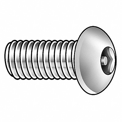 Mach Screw Button 1/4-20x1 L PK25 MPN:21550