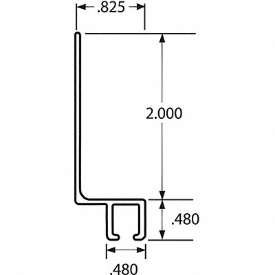 Strip Brush Holder Sz 2 In 24 In L PK10 MPN:AH700424CF