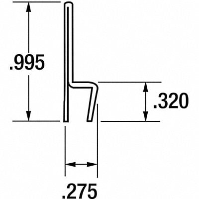 Strip Brush Holder Sz 0.995 12 InL PK10 MPN:STH400012