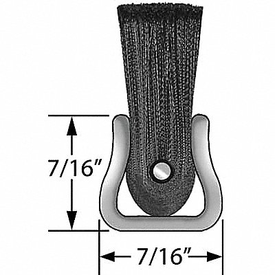 Strip Brush 7/16W 12 In L Trim 2 In PK10 MPN:MB100012