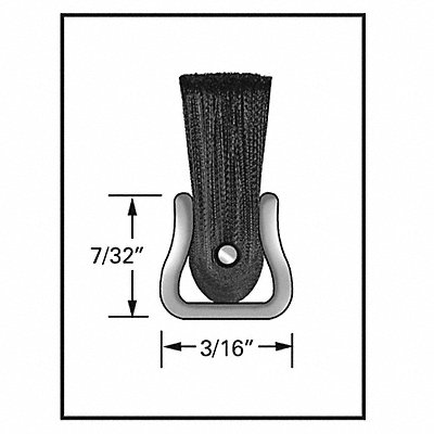 Strip Brush 3/16W 12 In L Trim 2 In PK10 MPN:MB400412