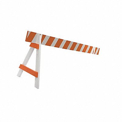 Barricade Board 8inH 96in L Orange/White MPN:137681