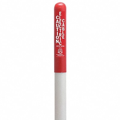 Utility Dome Marker 66 in H Red/White MPN:114602B