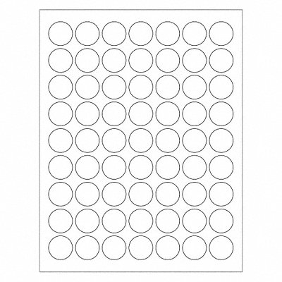 Laser Label Circle 1 PK6300 MPN:LL142