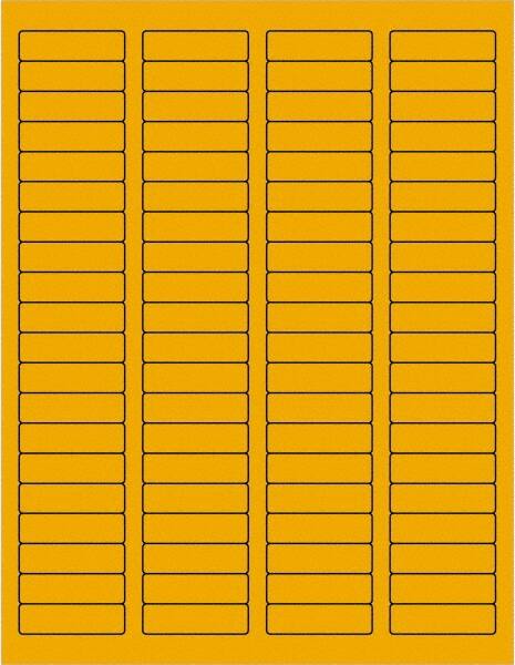 Label Maker Label: Fluorescent Orange, Paper, 1-3/4