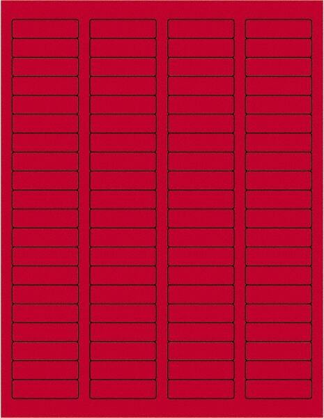 Label Maker Label: Fluorescent Red, Paper, 1-3/4