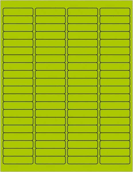 Label Maker Label: Fluorescent Green, Paper, 1/2