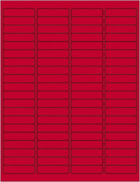 Label Maker Label: Fluorescent Red, Paper, 1-15/16