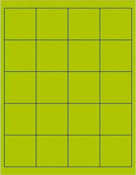 Label Maker Label: Fluorescent Green, Paper, 2