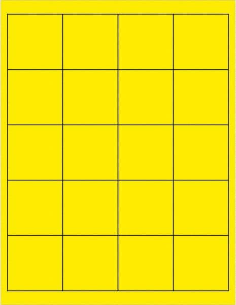 Label Maker Label: Fluorescent Yellow, Paper, 2