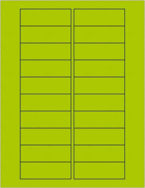 Label Maker Label: Fluorescent Green, Paper, 3