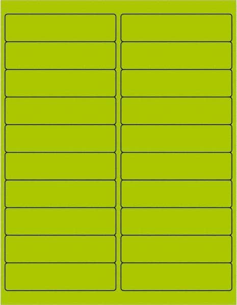 Label Maker Label: Fluorescent Green, Paper, 4