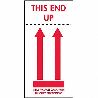 Instructional Label Shipping Arrows PK50 MPN:16V036