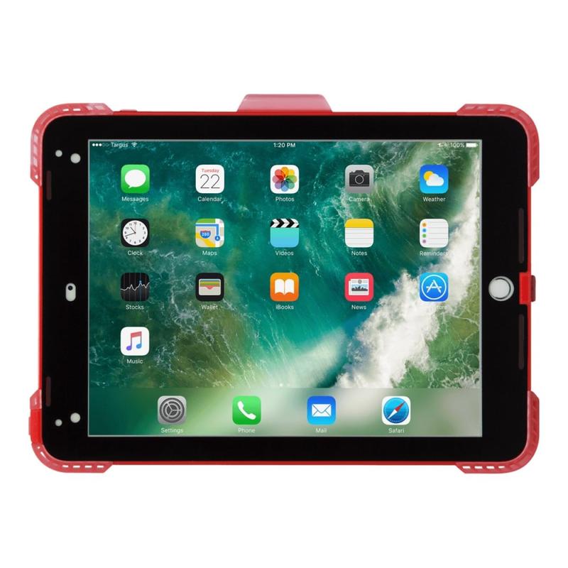 Targus SafePORT Healthcare - Protective case for tablet - rugged - polycarbonate, thermoplastic polyurethane (TPU) - red - 9.7in - for Apple 9.7-inch iPad (5th generation, 6th generation); 9.7-inch iPad Pro; iPad Air 2 MPN:THD13903GLZ