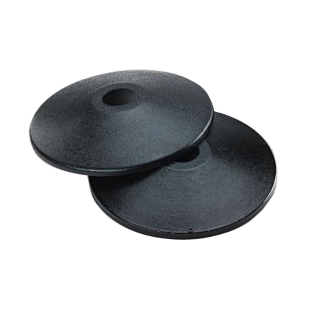 Tatco Adjusta-Tape Crowd Control Stanchion Bases, 14inDiameter, Black, Box Of 2 MPN:11711