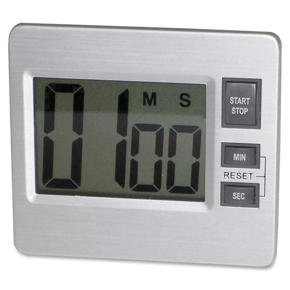 Tatco Desktop Digital Timer, Silver/Black (Min Order Qty 4) MPN:52410