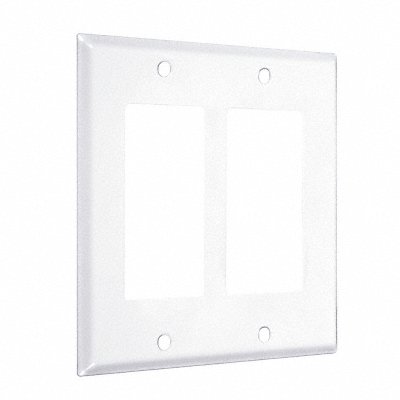 Standard Wallplate 2-Gng 2-Decor Wt Smth MPN:WW-RR