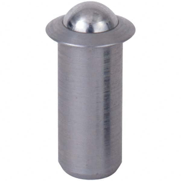 Stainless Steel Press Fit Ball Plunger: 0.25